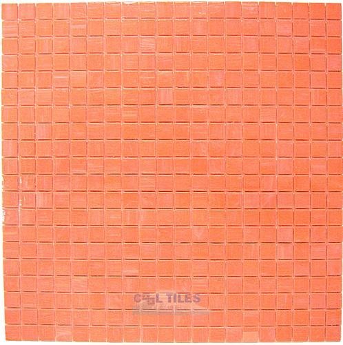 Vicenza Mosaico Glass Tiles 5/8" Glass Film-Faced Sheets in Salmon
