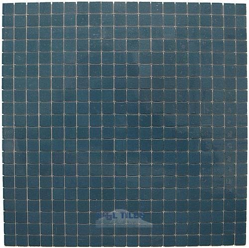 Vicenza Mosaico Glass Tiles 5/8" Glass Film-Faced Sheets in Dark Slate Green