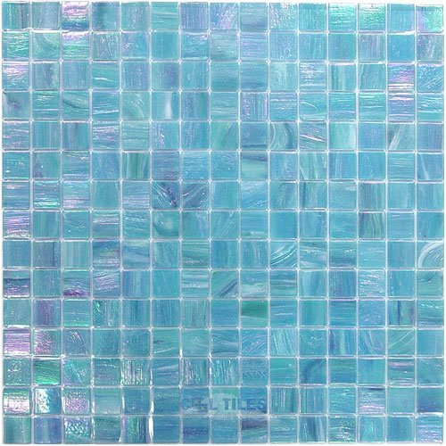 Vicenza Mosaico Glass Tiles 3/4" Glass Film-Faced Sheets in Rainwater