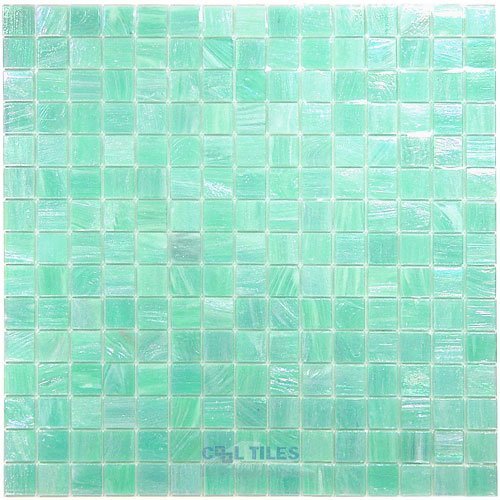 Vicenza Mosaico Glass Tiles 3/4" Glass Film-Faced Sheets in Seaglass