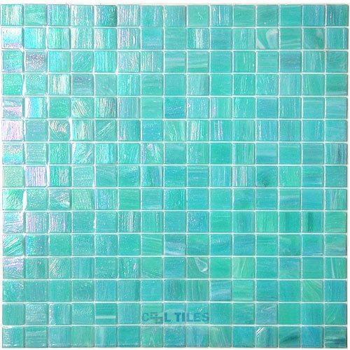 Vicenza Mosaico Glass Tiles 3/4" Glass Film-Faced Sheets in Water Lily
