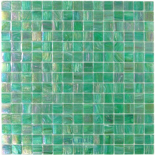 Vicenza Mosaico Glass Tiles 3/4" Glass Film-Faced Sheets in Eucalyptus