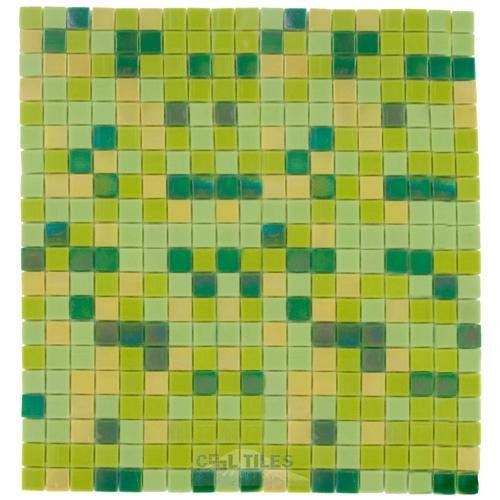 Vicenza Mosaico Glass Tiles Film Faced Sheets in Muschio