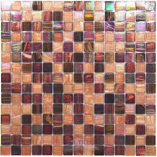 Vicenza Mosaico Glass Tiles Film-Faced Sheets in Meditation