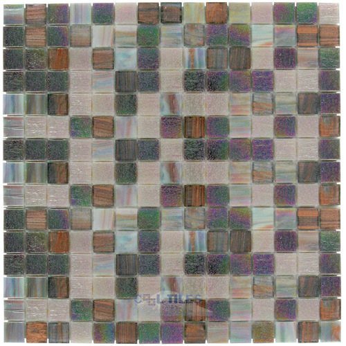 Vicenza Mosaico Glass Tiles Film-Faced Sheets in Glee