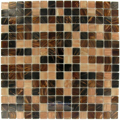 Illusion Glass Tile 3/4" x 3/4" Glass Mosaic Tile in Java