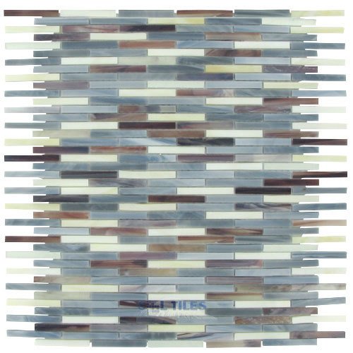 Illusion Glass Tile Matchsticks 11" x 12" Mesh Backed Sheet in Wisteria