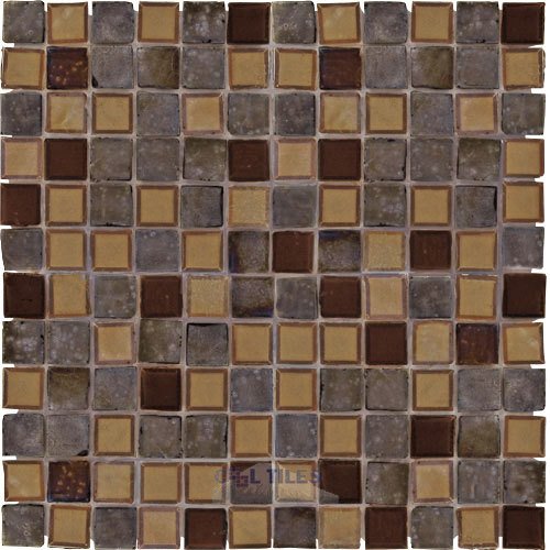 Illusion Glass Tile 1" x 1" Glass Mosaic Tile in Spanish Needles