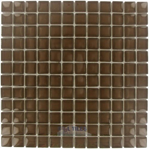 Illusion Glass Tile 7/8" x 7/8" Glass Mosaic Tile in Hot Cocoa