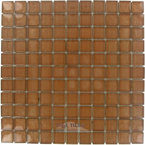 Illusion Glass Tile 7/8" x 7/8" Glass Mosaic Tile in Sienna