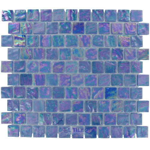 Illusion Glass Tile 7/8" x 7/8" Glass Mosaic Tile in Blue Martini