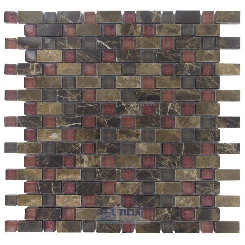 Illusion Glass Tile Stone & Glass Mosaic Tile in Brilliance