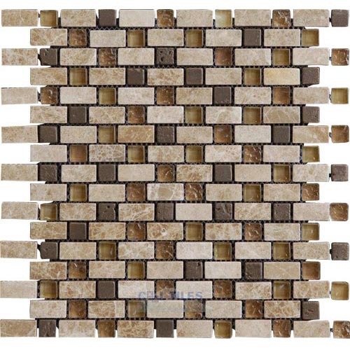 Illusion Glass Tile Glass and Stone Mosaic Tile in Whim