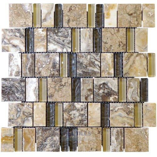 Illusion Glass Tile Glass and Stone Mosaic Tile in Vitalize