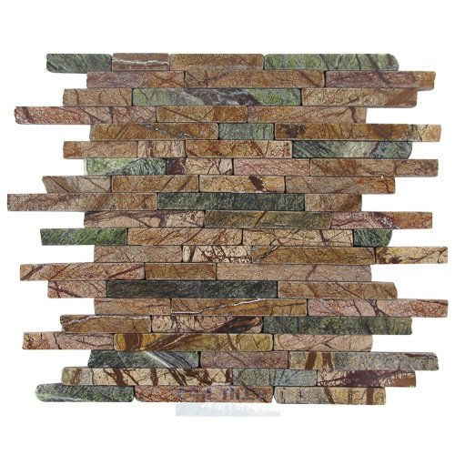 Illusion Glass Tile Stone Mosaic Tile in Greenbriar Fault Line
