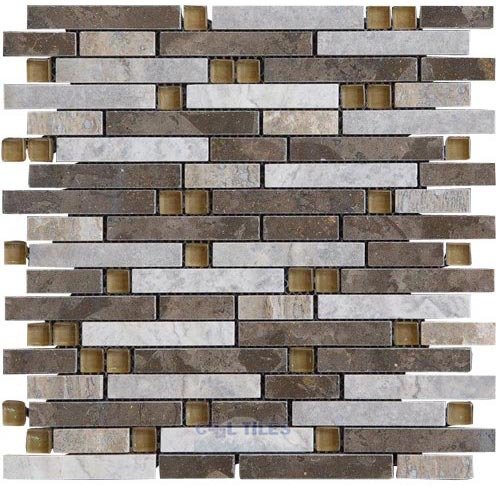 Illusion Glass Tile Glass and Stone Mosaic Tile in Rapture
