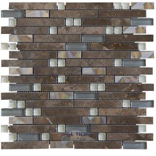 Illusion Glass Tile Stone, Glass and Metal Mosaic Tile in Enchantment