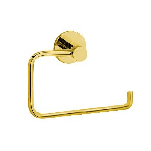 Valsan Bath Toilet Roll Holder without Lid in Unlacquered Brass
