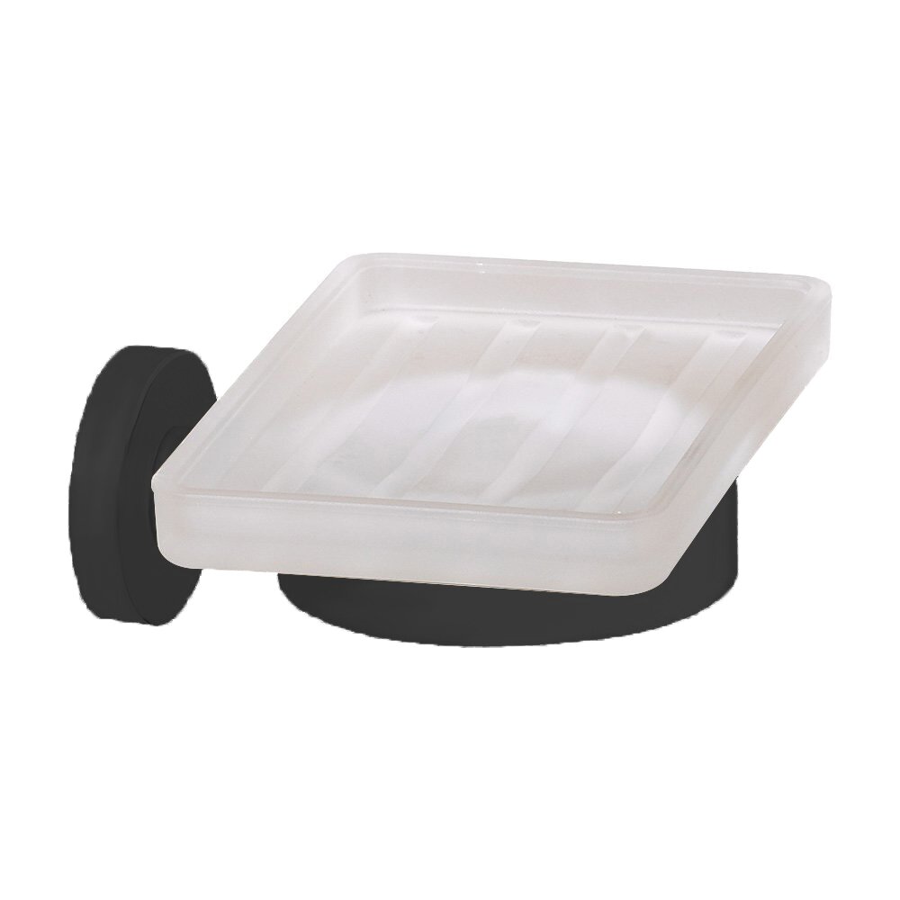 Valsan Bath Frosted Soap Dish in Matte Black