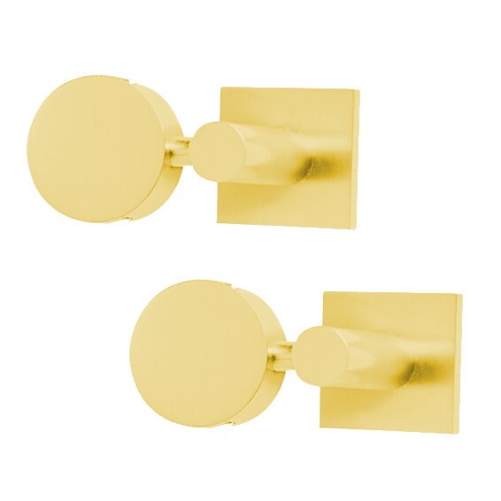 Valsan Bath Pair of Mirror Supports in Unlacquered Brass