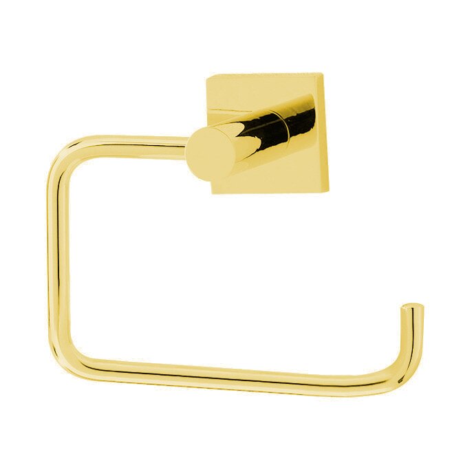 Valsan Bath Toilet Roll Holder without Lid in Unlacquered Brass