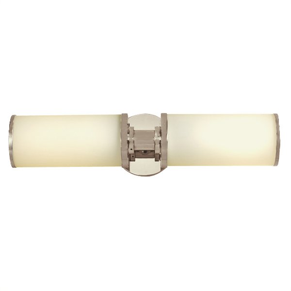 Valsan Bath Frosted Double Wall Light in Satin Nickel