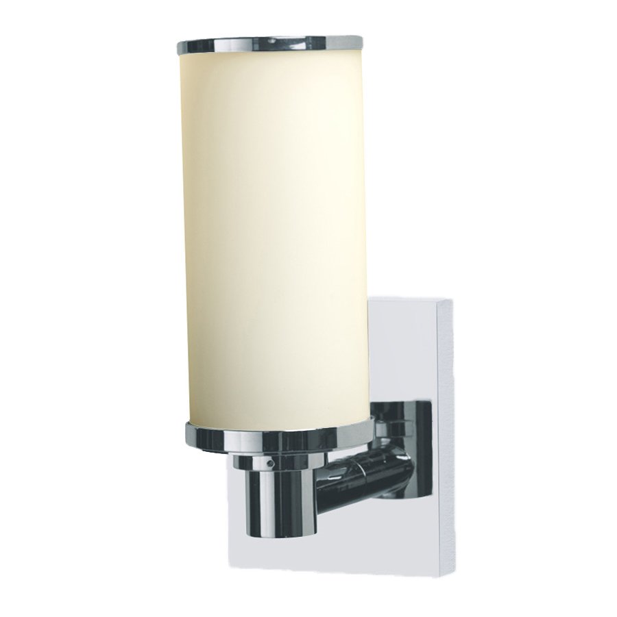 Valsan Bath Frosted Single Wall Light in Chrome
