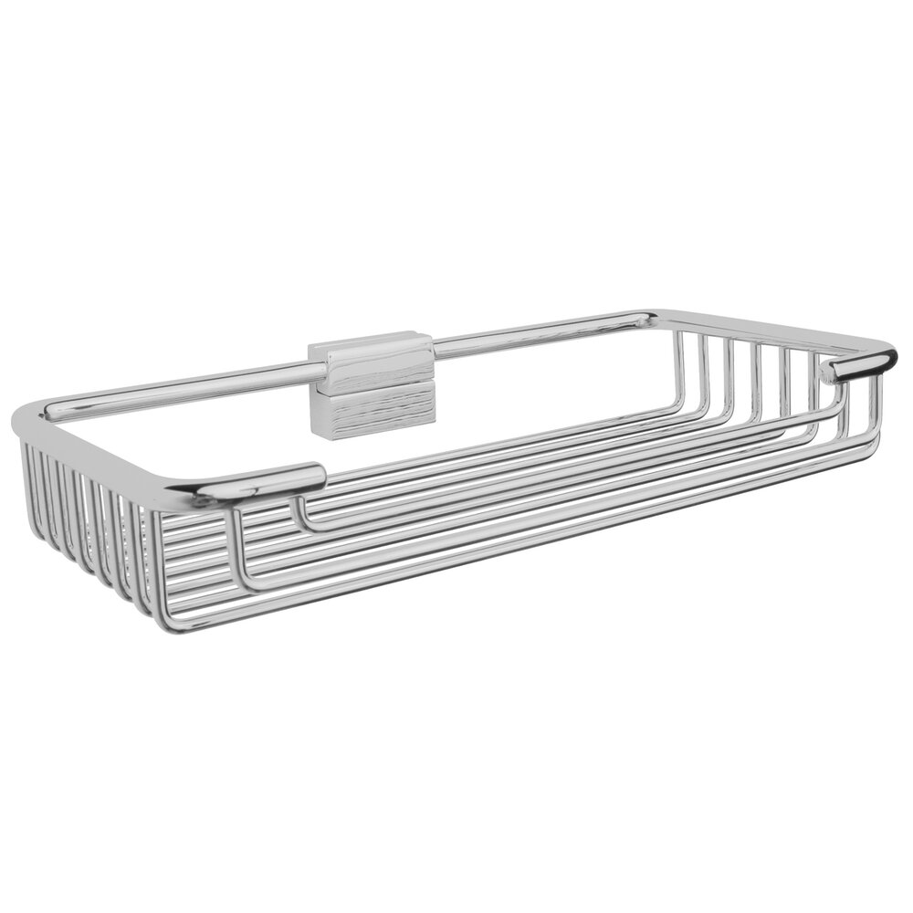 Valsan Bath Small Detachable Corner Wire Soap Basket with Round Rungs in Chrome