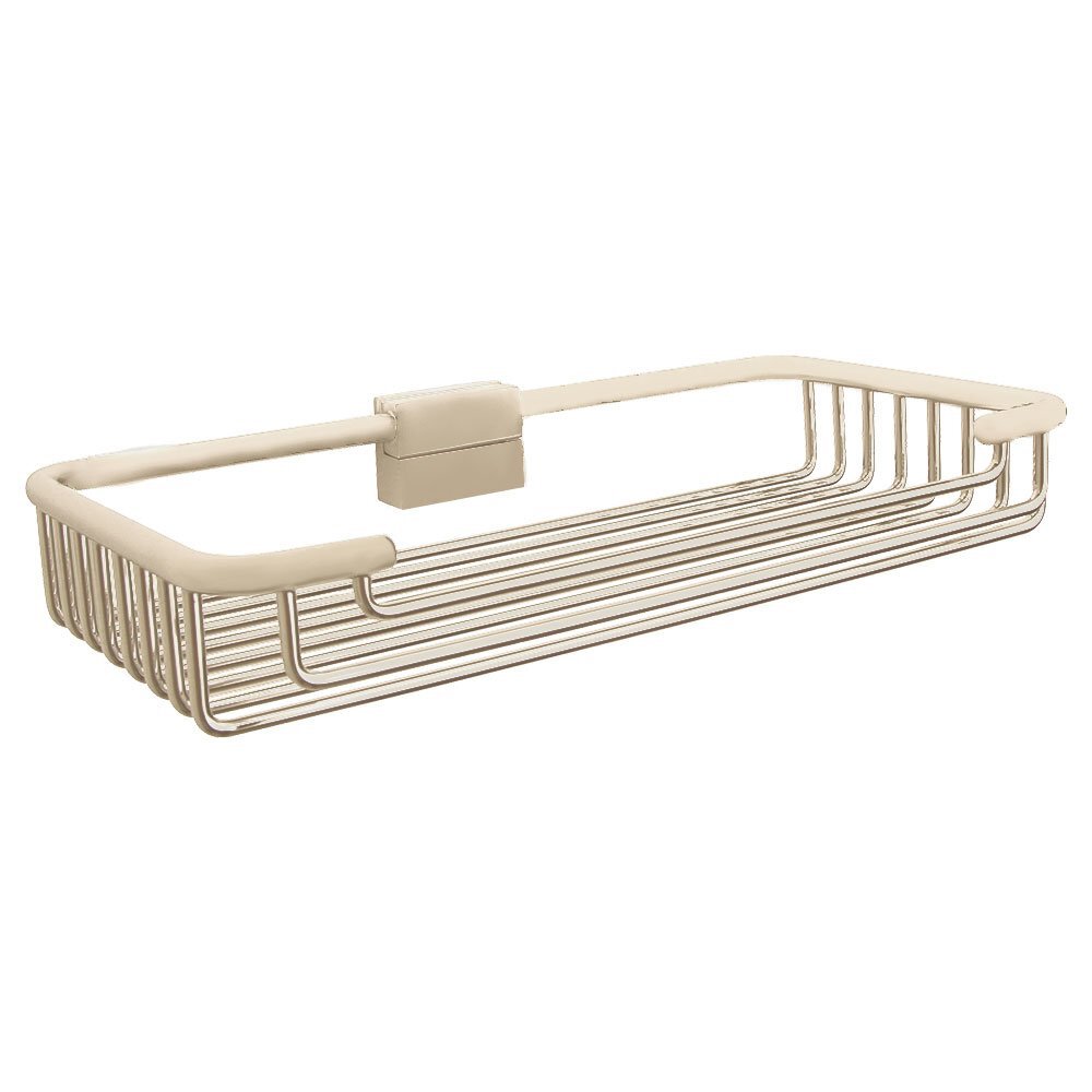 Valsan Bath Small Detachable Corner Wire Soap Basket with Round Rungs in Satin Nickel