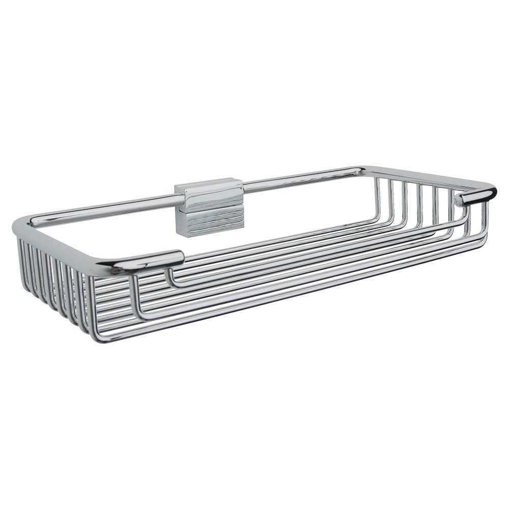 Valsan Bath Medium Detachable Soap and Sponge Basket with Round Rungs in Chrome