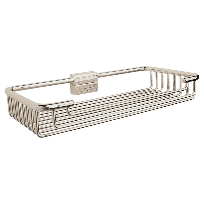Valsan Bath Medium Detachable Soap and Sponge Basket with Round Rungs in Polished Nickel