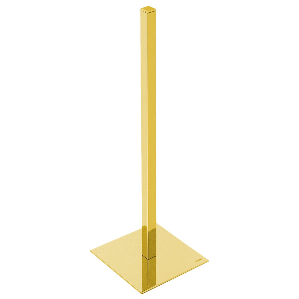 Valsan Bath Freestanding Square Spare Roll Holder in Unlacquered Brass