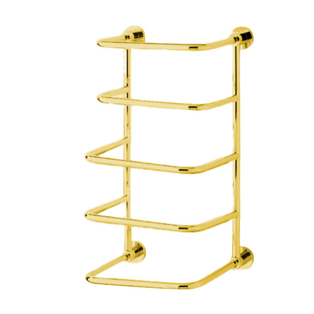 Valsan Bath Four Tier Towel Stacker in Unlacquered Brass
