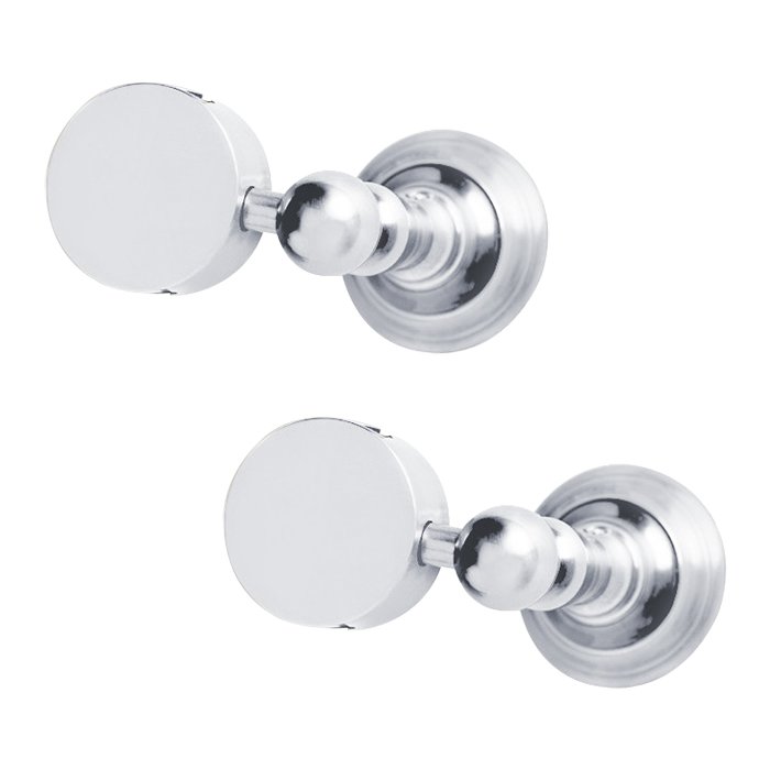 Valsan Bath Pair of Round Mirror Brackets in Chrome