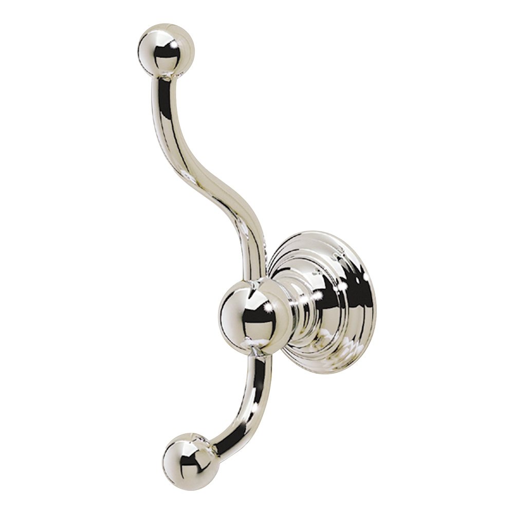 Valsan Bath Vertical Double Hook in Polished Nickel