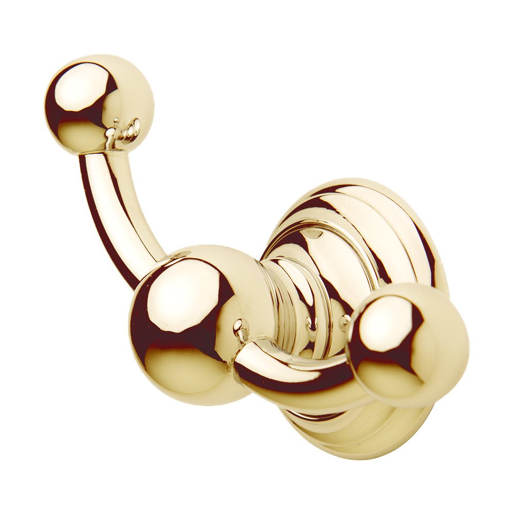 Valsan Bath Horizontal Double Hook in Polished Brass