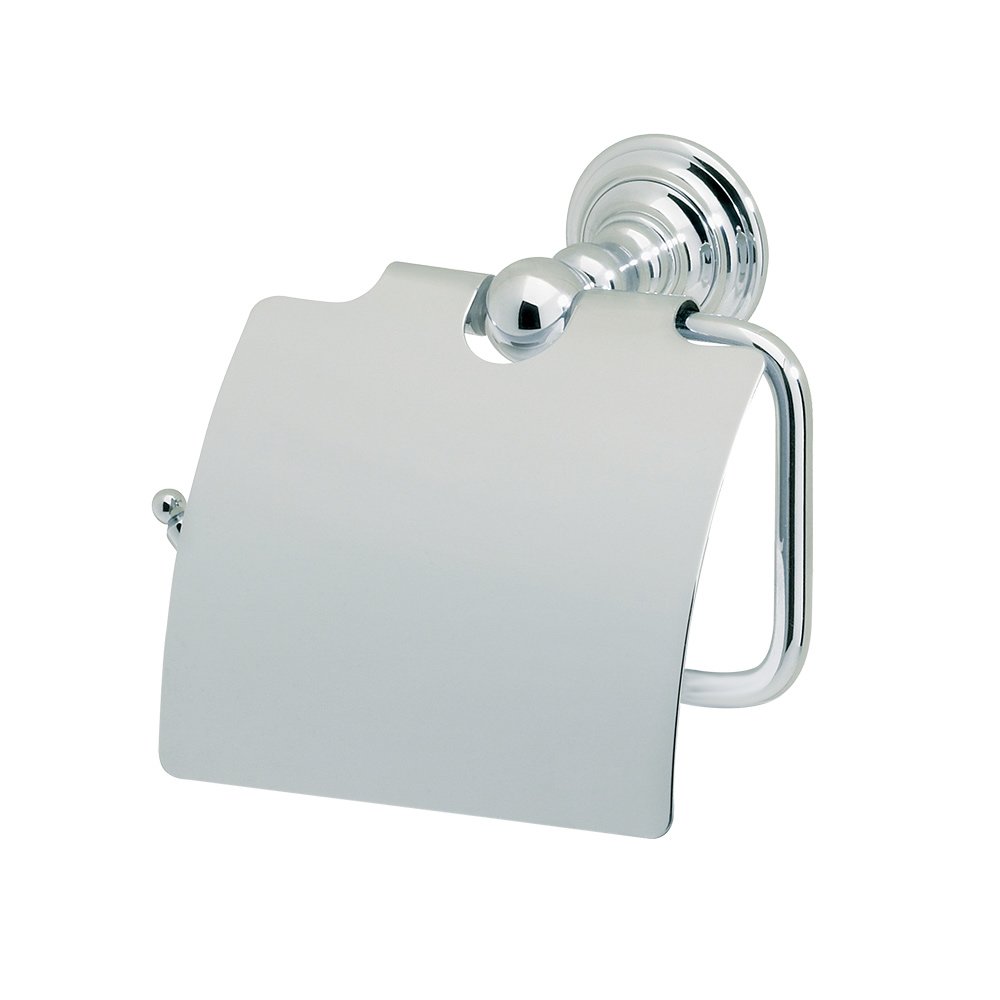 Valsan Bath Toilet Paper Holder with Lid in Chrome