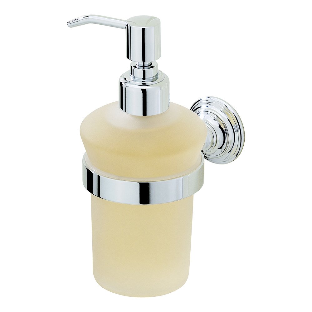 Valsan Bath Clear Glass Liquid Soap Dispenser in Chrome