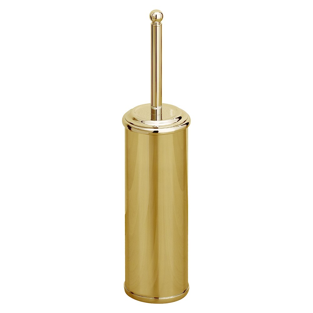 Valsan Bath Freestanding Toilet Brush Holder in Polished Brass
