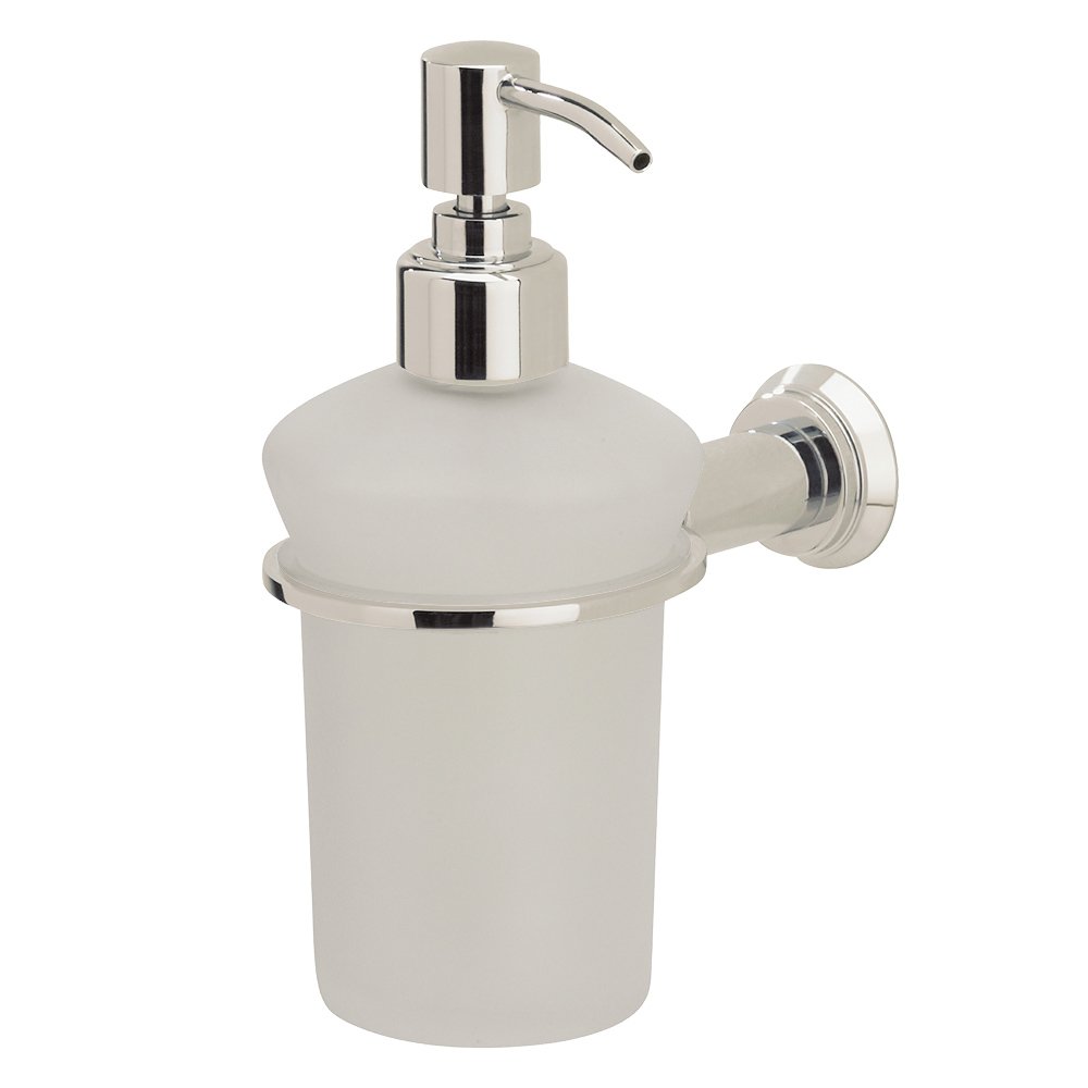 Valsan Bath Frosted Liquid Soap Dispenser in Polished Nickel