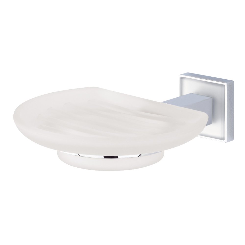 Valsan Bath Frosted Soap Dish in Chrome