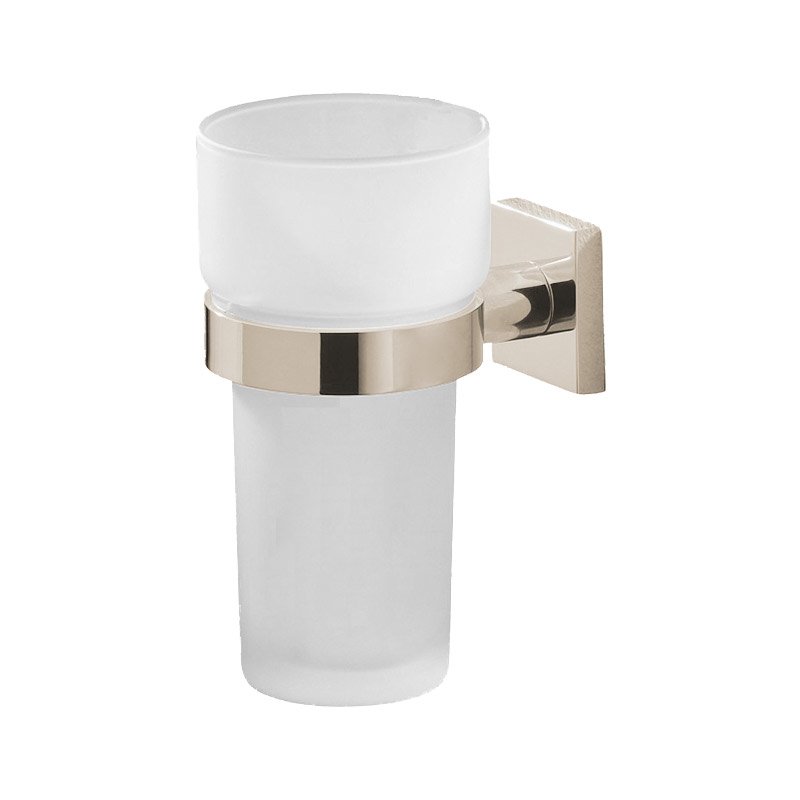 Valsan Bath Frosted Tumbler Holder in Polished Nickel