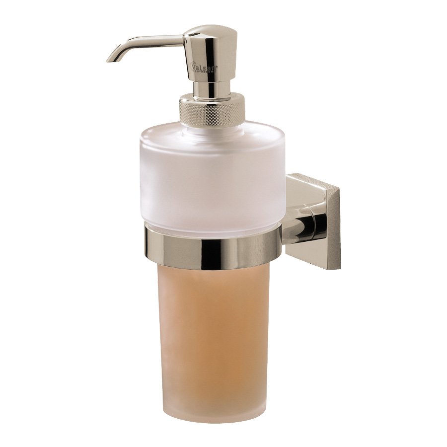 Valsan Bath Frosted Liquid Soap Dispenser 8 Oz in Polished Nickel