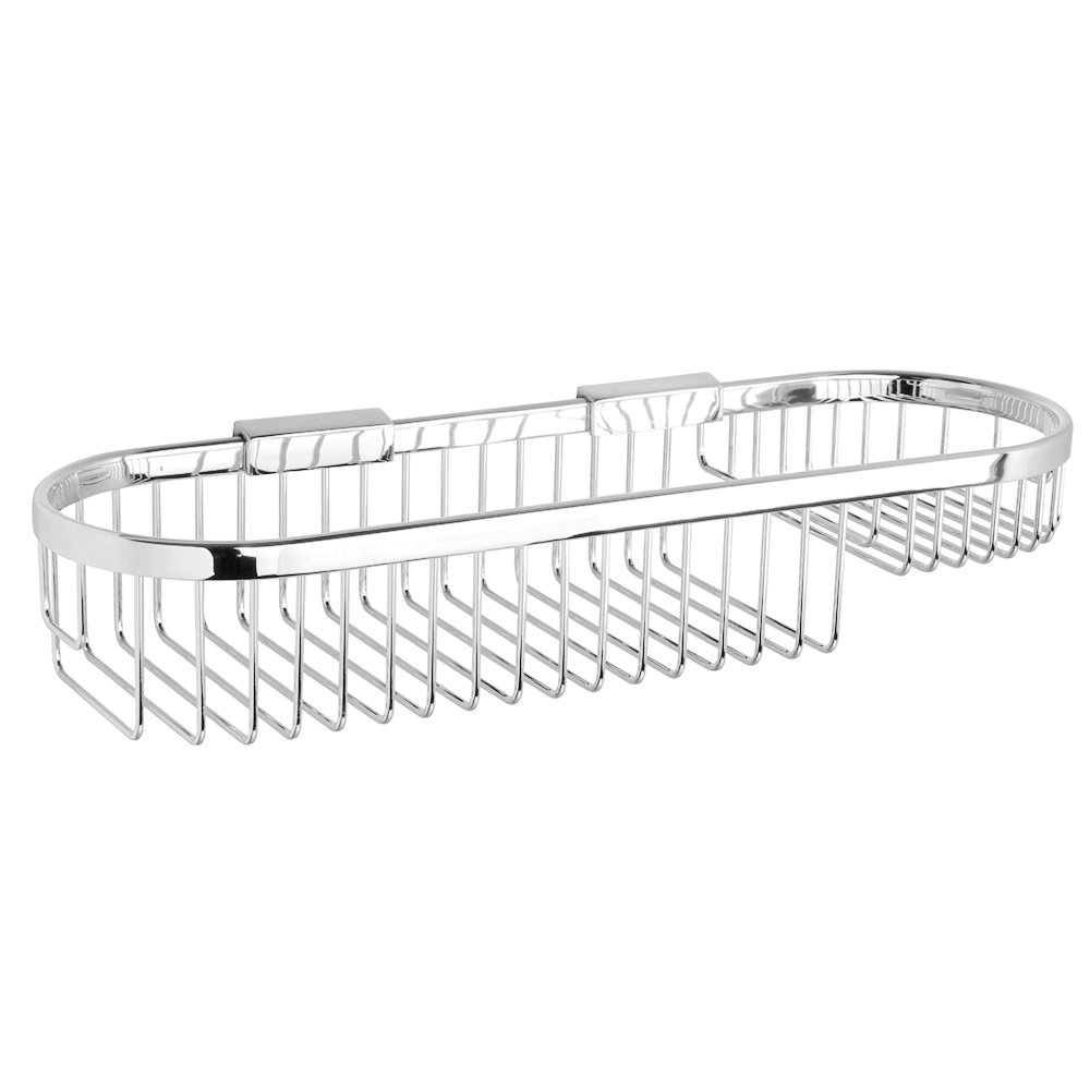 Valsan Bath Oval Basket - Large 4 1/2" x 15 3/4" in Chrome