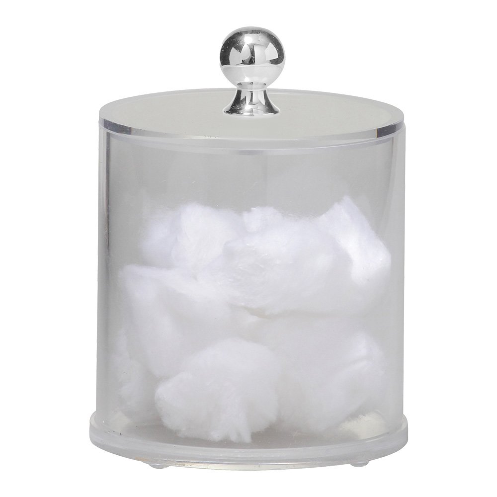 Valsan Bath Cotton Bud Container in Chrome