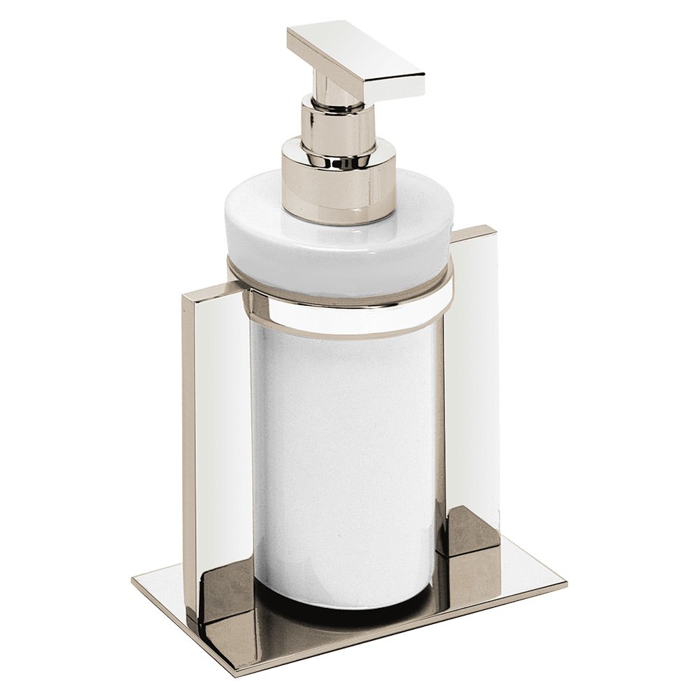 Valsan Bath Ceramic Liquid Soap Dispenser in Polished Nickel