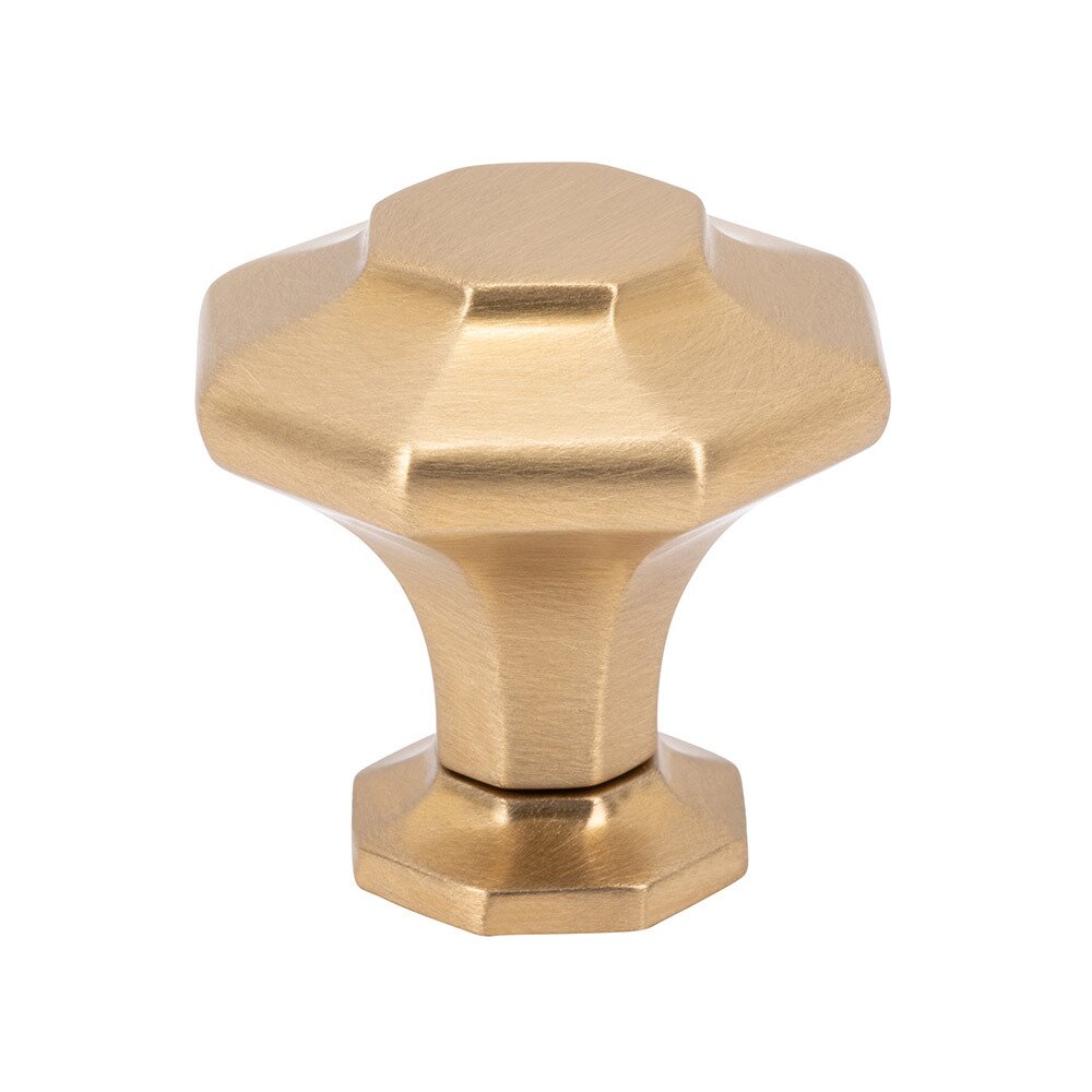 Vesta Hardware 1 3/8" Long Octagon Knob in Satin Brass