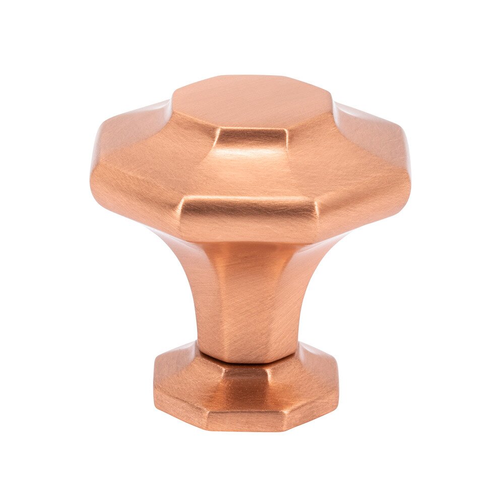 Vesta Hardware 1 3/8" Long Octagon Knob in Satin Copper