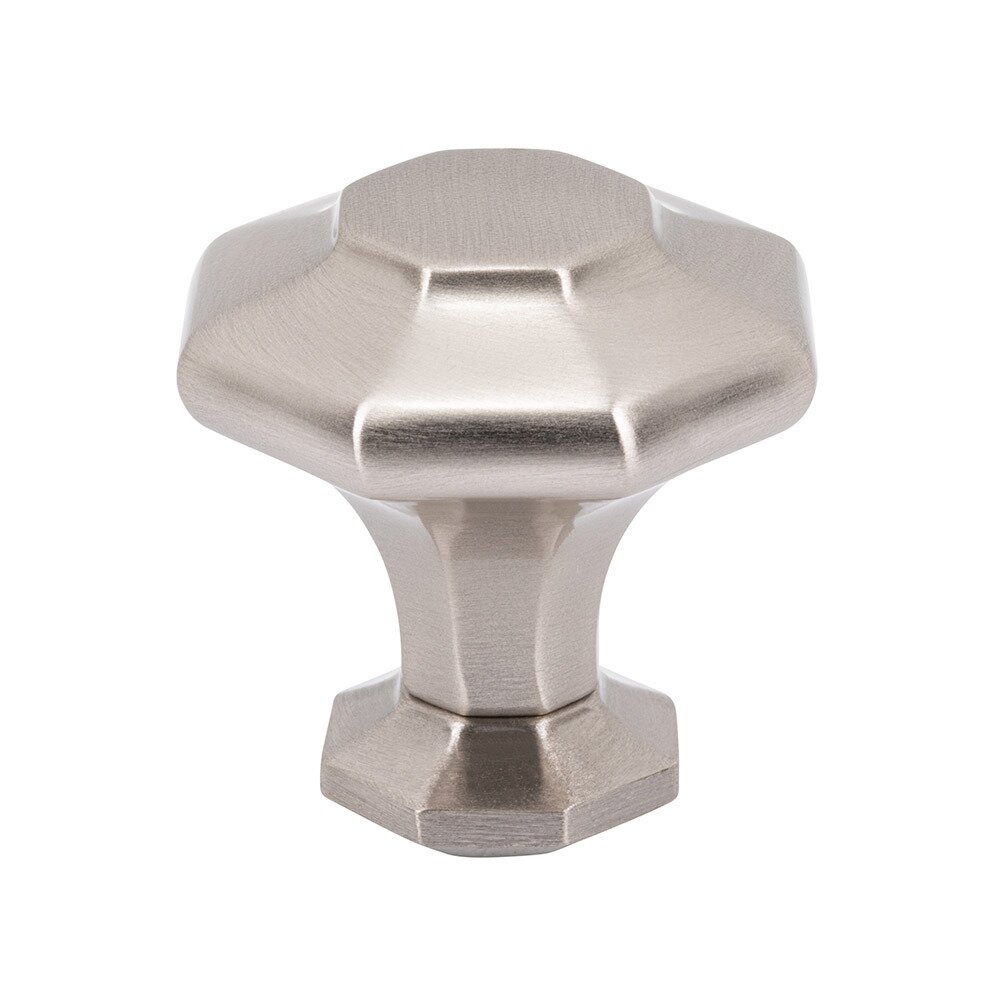Vesta Hardware 1 5/8" Long Octagon Knob in Brushed Satin Nickel