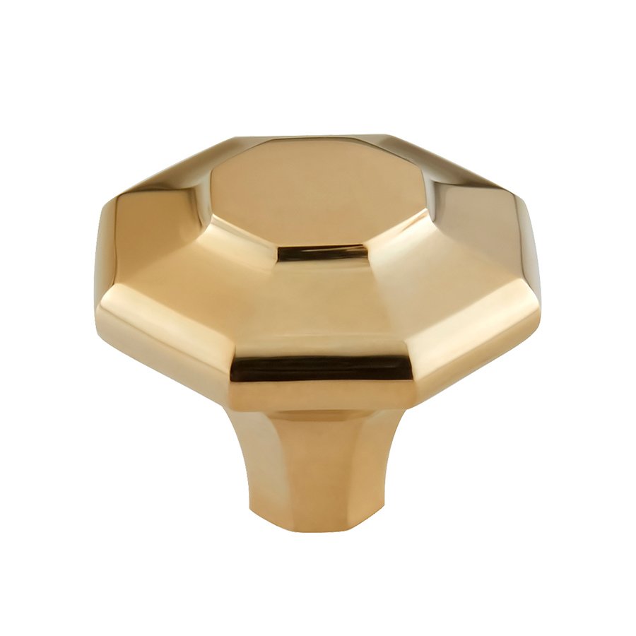 Vesta Hardware 1 5/8" Long Octagon Knob in Unlacquered Brass